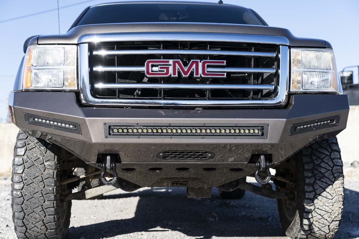 Chevrolet Silverado 1500 Tow Hook Brackets - Front - Rough Country - Tow Hook to Shackle Conversion Kit - Black - '07-'13